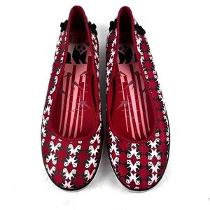 Keds Eleanor Shoes 9 Red Panda Canvas Slip On‎ Flats Womens